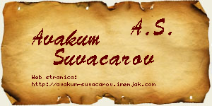 Avakum Suvačarov vizit kartica